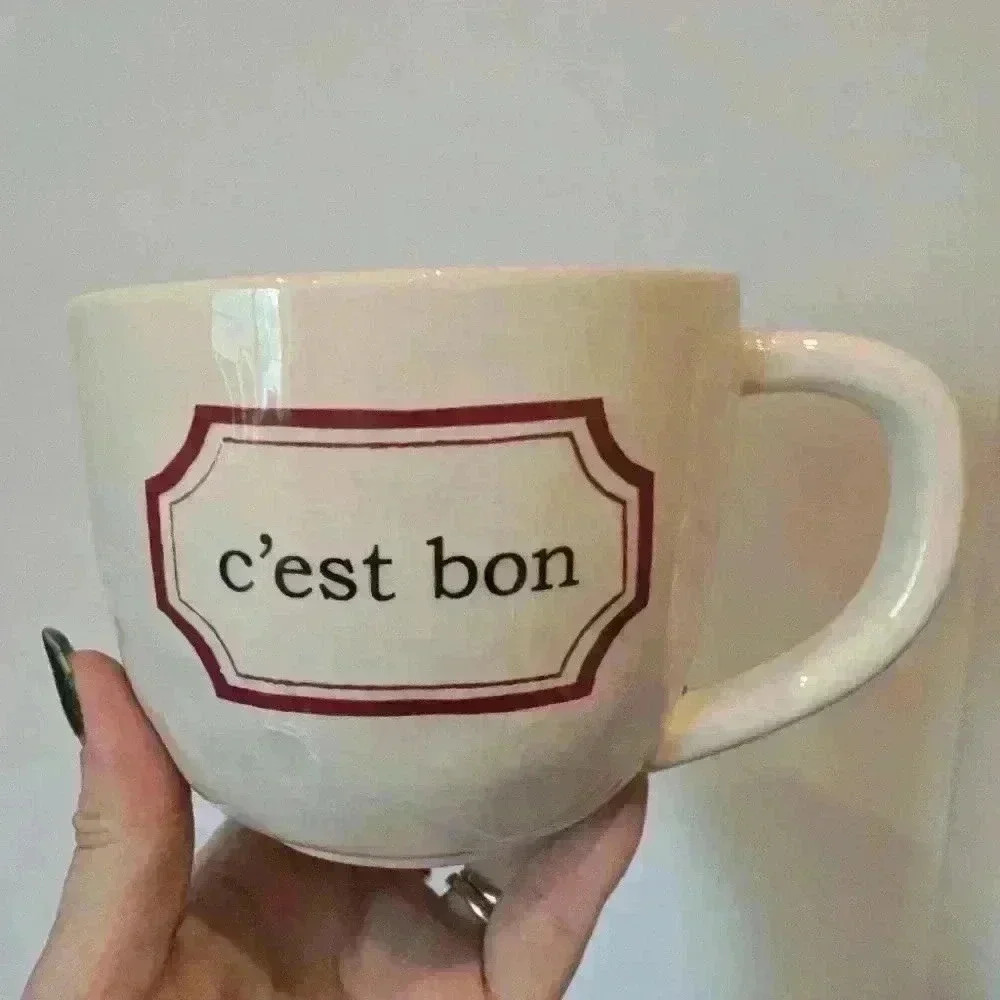 Rae Dunn m stamped CEST  bon cappuccino mug